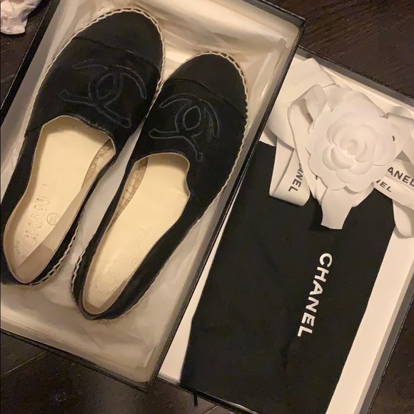 Chanel black espadrilles size 6 - Picture 2 of 5